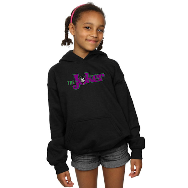 DC Comics Girls The Joker Text Logo Hoodie 12-13 år Svart Black 12-13 Years