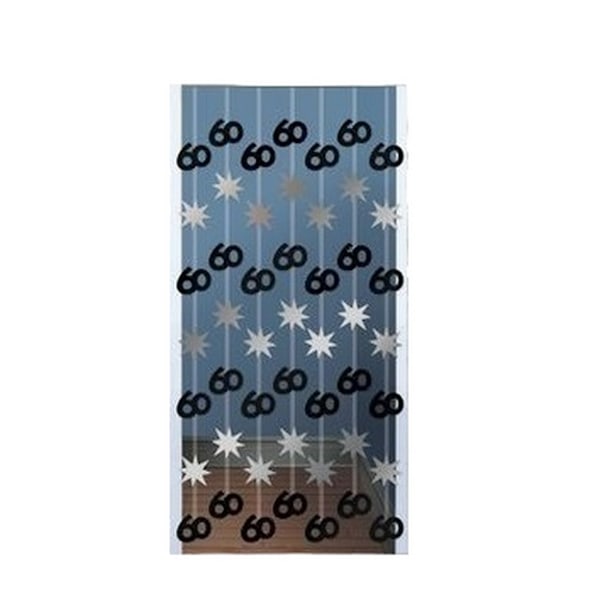 Amscan Time To Party String 60th Party Gardin En Storlek Svart/Silver Black/Silver One Size