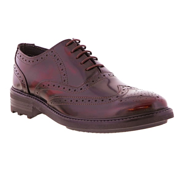 Roamers Herr 5 Eyelet Brogue Oxford Läderskor 8 UK Oxblood Oxblood 8 UK