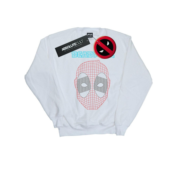 Marvel Deadpool Mesh Head Sweatshirt M Vit White M