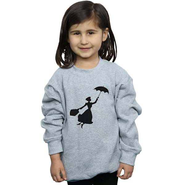 Disney Girls Mary Poppins Flygande Silhuett Sweatshirt 9-11 År Sports Grey 9-11 Years
