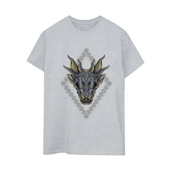Game Of Thrones: House Of The Dragon Dam/Dam Dragonmönster Bomullspojkvän T-shirt L Sports Grey Sports Grey L