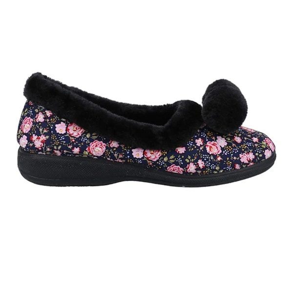 Fleet & Foster Dam/Dam Goldfinch Floral Tofflor 7 UK Marinblå Navy 7 UK