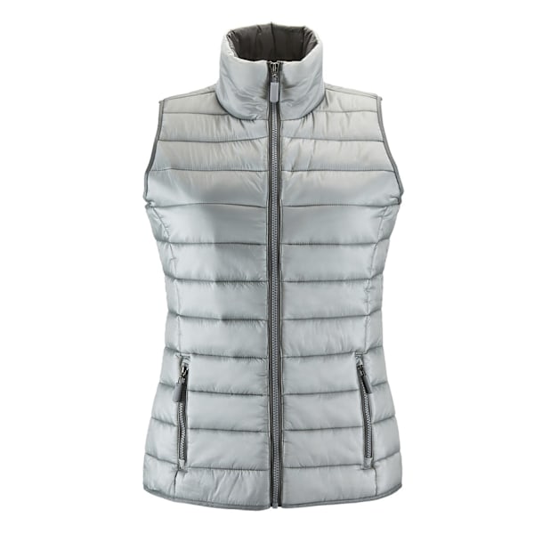 SOLS Dam/Kvinnor Wave Vadderad Vattenavvisande Bodywarmer/Gilet Metal Grey XXL