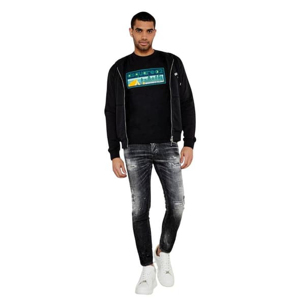 DSquared2 Herr T-shirt \"Adventure Is Calling\" L Svart Black L