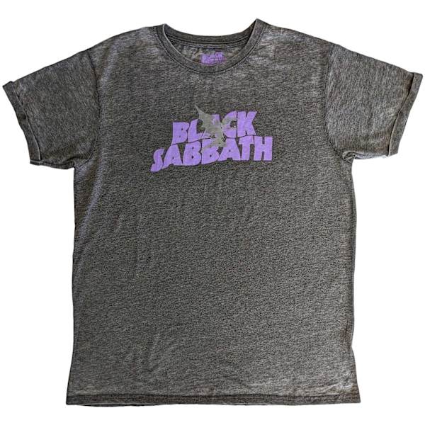 Black Sabbath Unisex Adult Burnout Cotton Logo T-Shirt XL Charc Charcoal Grey XL