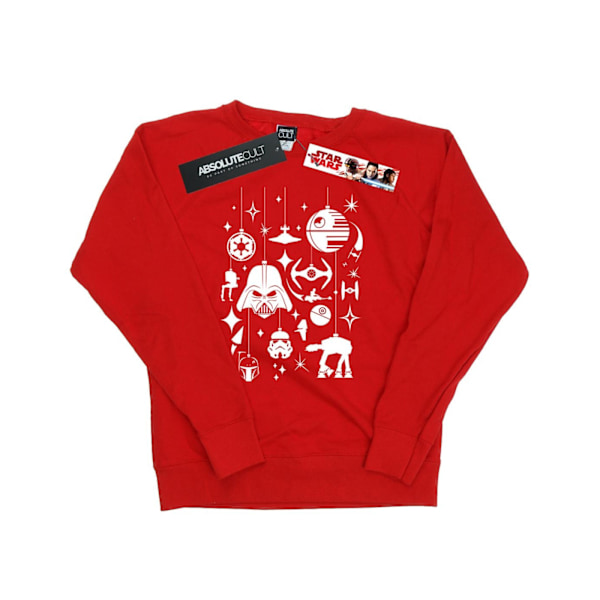 Star Wars Dam/Damer Jul Dekorationer Sweatshirt L Röd Red L