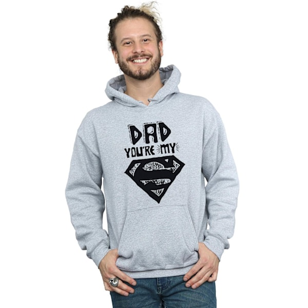 DC Comics Herr Superman Super Dad Hoodie XL Sports Grey Sports Grey XL