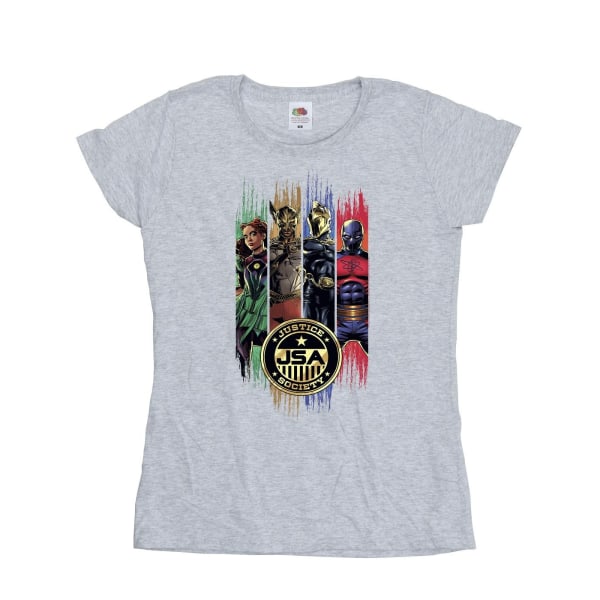 DC Comics Dam/Kvinnor Black Adam JSA Guld Badge Bomull T-Shir Sports Grey M