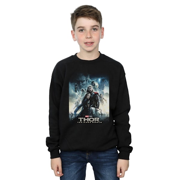 Marvel Studios Boys Thor The Dark World Poster Sweatshirt 5-6 år Black 5-6 Years