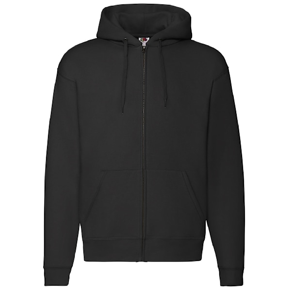 Fruit Of The Loom Herr Zip Through Hooded Sweatshirt / Hoodie L Black L