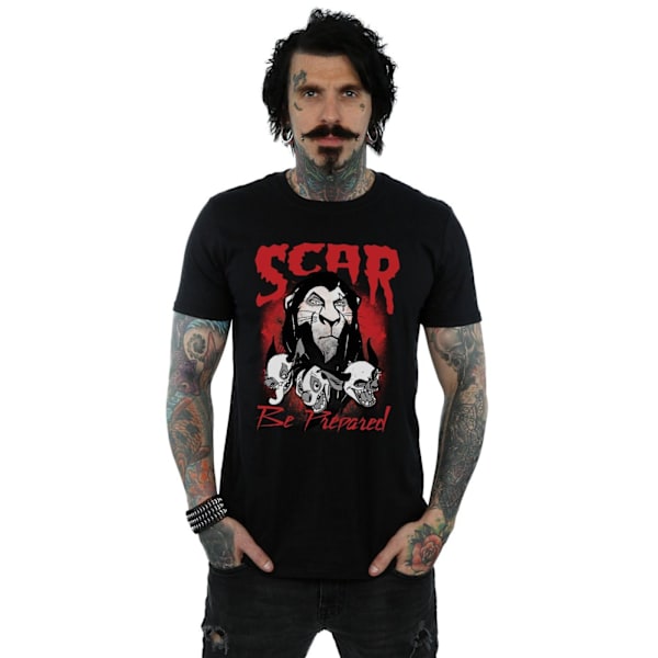 Disney Herr The Lion King Scar Be Prepared T-shirt 3XL Svart Black 3XL