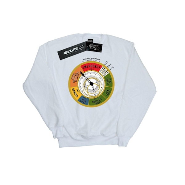 Fantastiska vidunder Girls Threat Level Sweatshirt 7-8 år Vit White 7-8 Years