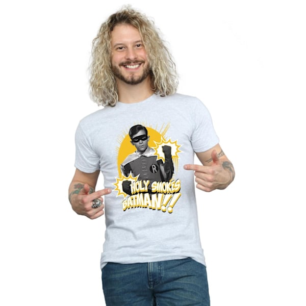 DC Comics herr Batman TV-serie Robin Holy Smokes T-shirt L Spo Sports Grey L