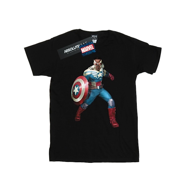 Marvel Boys Falcon Är Captain America T-Shirt 12-13 År Svart Black 12-13 Years