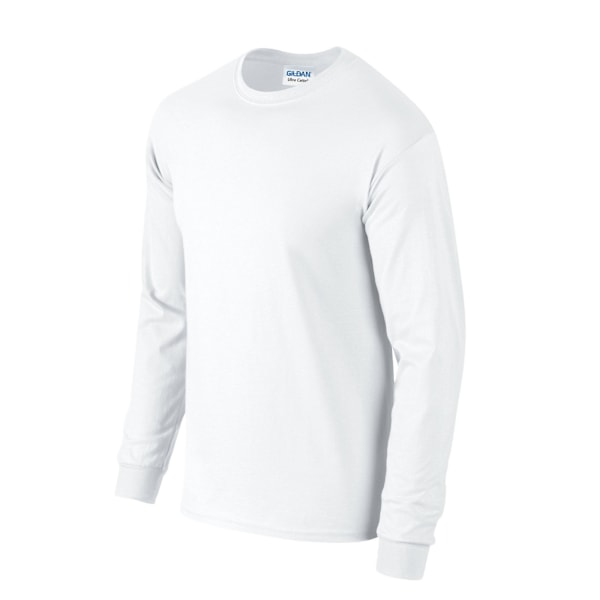 Gildan Herr Långärmad Hammer Skjorta 4XL Vit White 4XL