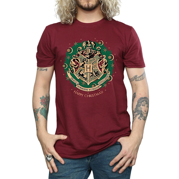 Harry Potter Herr Jul T-shirt i Bomull XL Bourgogne Burgundy XL