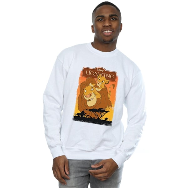 Disney Herr The Lion King Simba Och Mufasa Sweatshirt 3XL Vit White 3XL