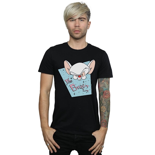 Animaniacs Mens The Brain Mugshot T-Shirt 4XL Svart Black 4XL