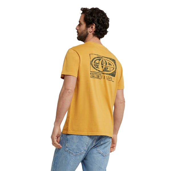 Animal Mens Jacob Back Print Organic Logo T-Shirt XS Gul Yellow XS