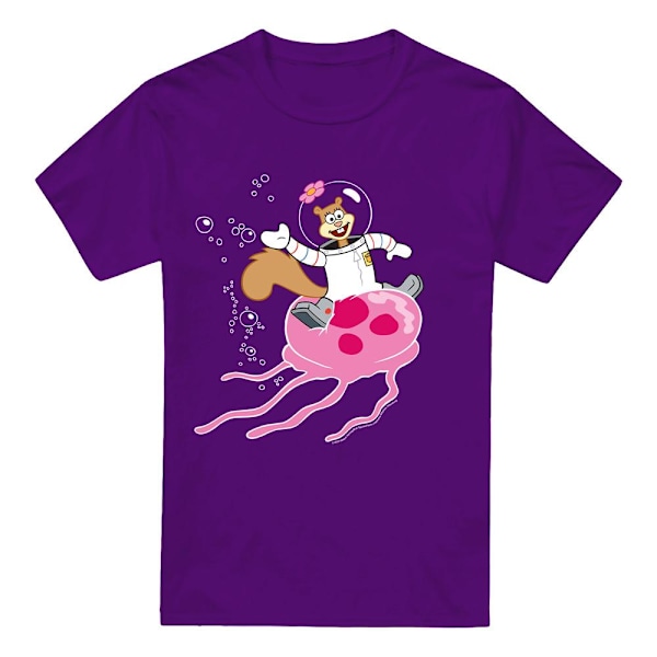 SvampBob Fyrkant Herr Sandy Åker På Maneter T-Shirt XX Purple XXL