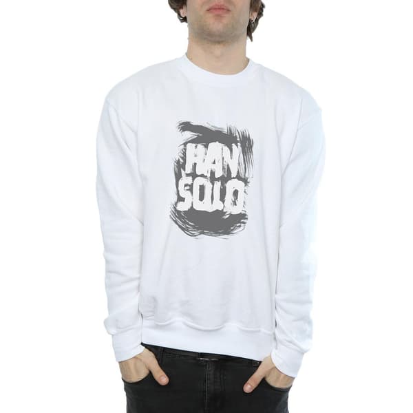 Star Wars Herr Han Solo Text Sweatshirt M Vit White M