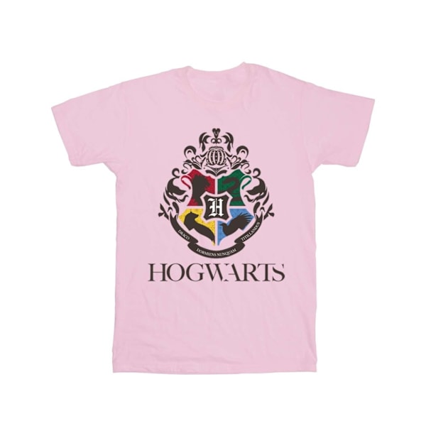 Harry Potter T-shirt med Hogwarts-vapen för flickor, bomull, 3-4 år Baby Pink 3-4 Years