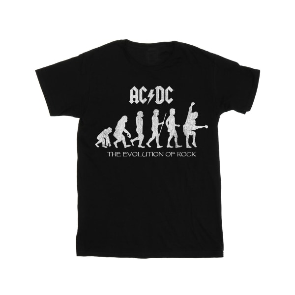 ACDC Dam/Dam Evolution Of Rock Cotton Boyfriend T-shirt L Black L
