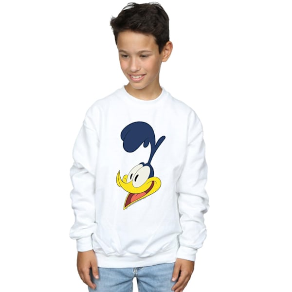 Looney Tunes Boys Road Runner Face Sweatshirt 3-4 år Vit White 3-4 Years