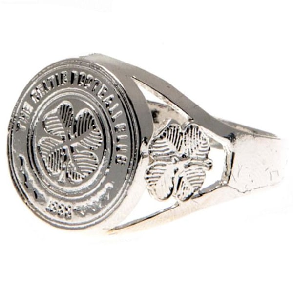 Celtic FC Silver Plated Crest Ring Large Silver Silver Large
