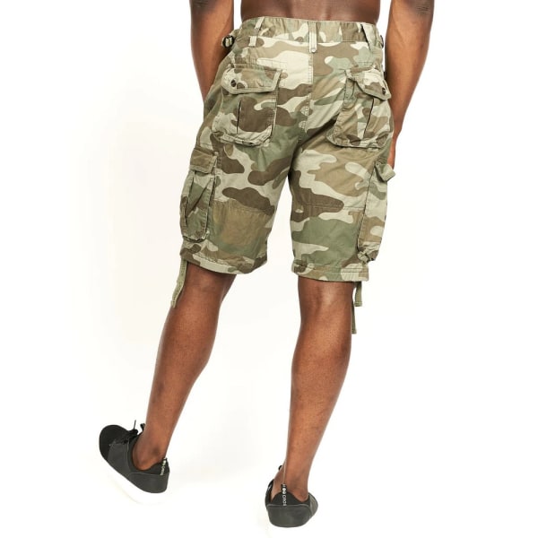 Crosshatch herr Jimster Camo Cargo Shorts 36R Olive Olive 36R