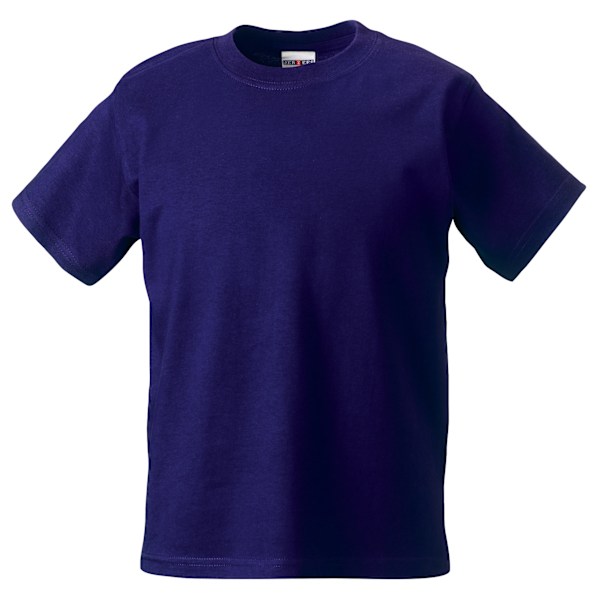 Jerzees Schoolgear Barnens Klassiska Enfärgade T-shirt (2-pack) Purple 9-10
