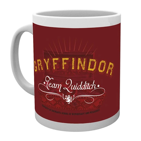 Harry Potter Gryffindor Quidditch Mugg 300ml Storlek: One Size Röd/Vit/ Red/White/Yellow One Size
