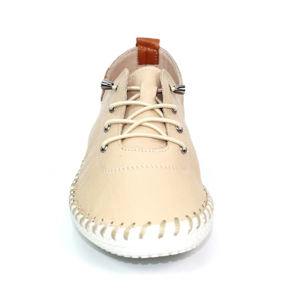 Lunar Dam/Dam St Ives Läder Plimsolls 8 UK Beige Beige 8 UK