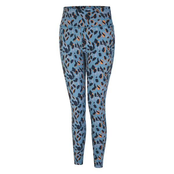 Dare 2B Dam/Damer Influential Recycled Leopard Print Leggin Niagara Blue 6 UK