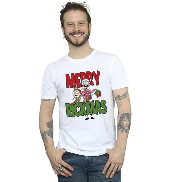 Rick And Morty Herr Merry Rickmas T-shirt XXL Vit White XXL