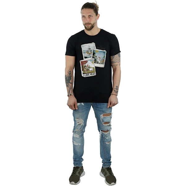 Frozen Herr Olaf Polaroid Bomull T-shirt 3XL Svart Black 3XL