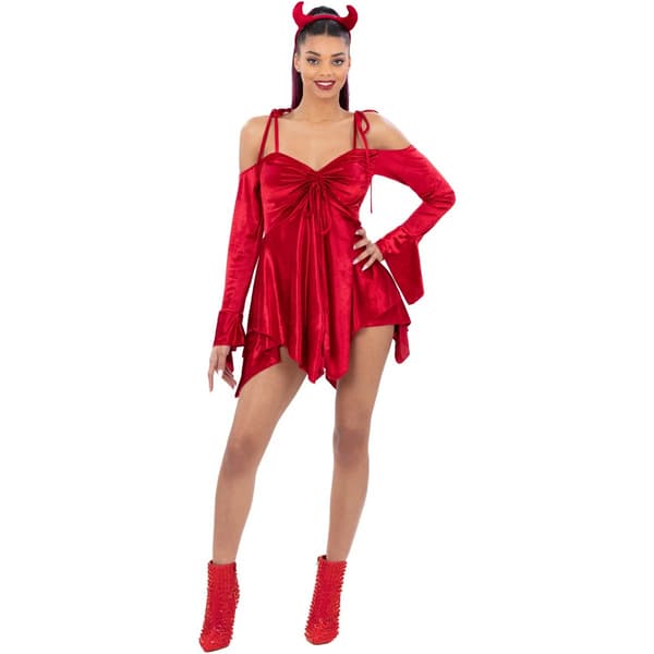 Smiffys Dam/Dam Devil Kostymset L Röd Red L