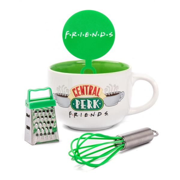 Friends Central Perk Mugg och Schablon Set One Size Grön/Vit Green/White One Size