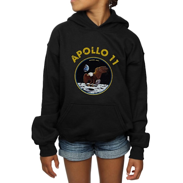 NASA Girls Classic Apollo 11 Hoodie 7-8 år Svart Black 7-8 Years