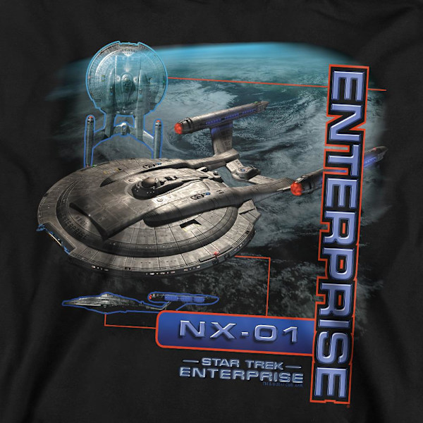 Star Trek Unisex Vuxen Enterprise NX 01 Sweatshirt M Svart Black M