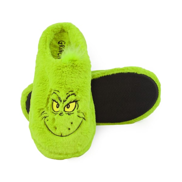 Grinch Unisex Vuxen Ansiktsfårfällstofflor 7 UK-8 UK Grön Green 7 UK-8 UK