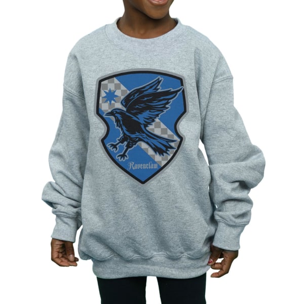 Harry Potter Girls Ravenclaw Crest Flat Sweatshirt 9-11 år S Sports Grey 9-11 Years