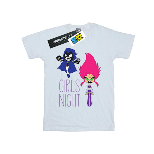 DC Comics Girls Teen Titans Go Girls Night Bomull T-shirt 7-8 år White 7-8 Years