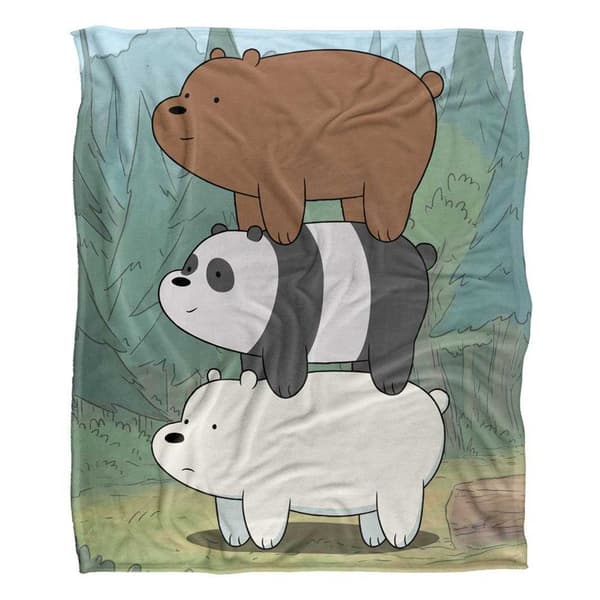 We Bare Bears Silky Stack Supersoft Filt En Storlek Flerfärgad Multicoloured One Size