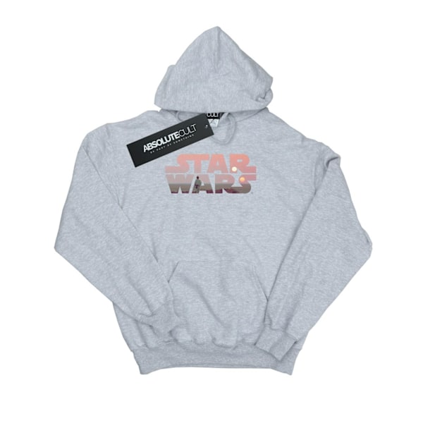 Star Wars Dam/Kvinnor Tatooine Logo Hoodie S Heather Grey Heather Grey S