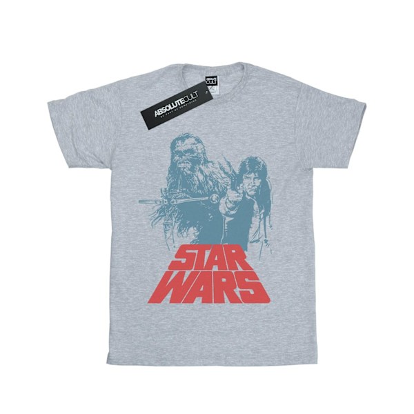 Star Wars Boys Han Solo Chewie Duet T-shirt 12-13 år Sport Sports Grey 12-13 Years