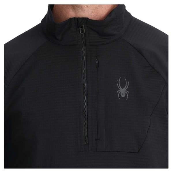 Spyder Herr Grid Fleece Top S Svart Black S