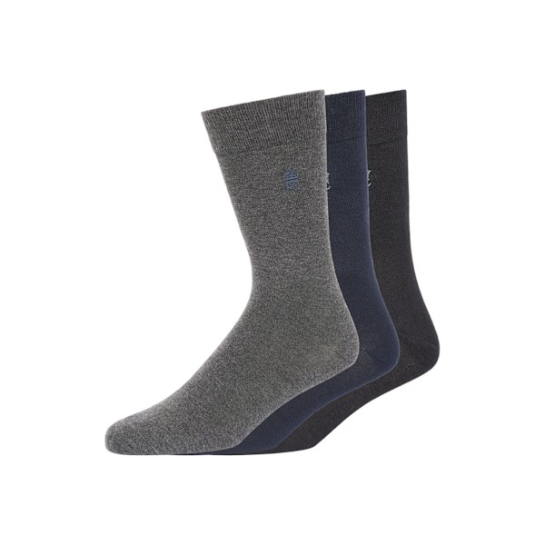 French Connection Unisex Vuxen Enkla Sockor (3-pack) 7 UK-11 Grey/Navy/Black 7 UK-11 UK