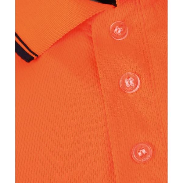 Yoko Mens Two Tone Hi-Vis Polo Shirt XXL Orange/Navy Orange/Navy XXL